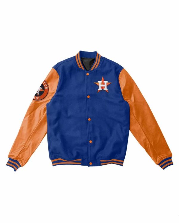 MLB Houston Astros Blue Orange Varsity Jacket