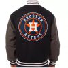 MLB Navy And Gray Houston Astros Wool Jacket