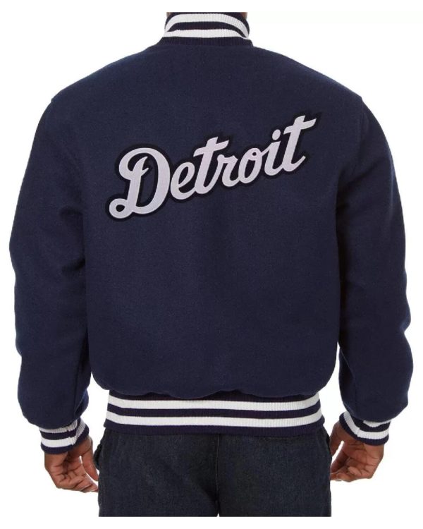 MLB Navy Blue Detroit Tigers Varsity Jacket