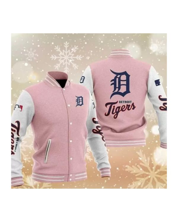 MLB Green Detroit Tigers Baseball Varsity Jacket