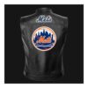 MLB Team Black New York Mets Leather Vest