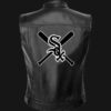MLB Team Chicago White Sox Black Leather Vest