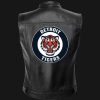 MLB Team Detroit Tigers Black Leather Vest