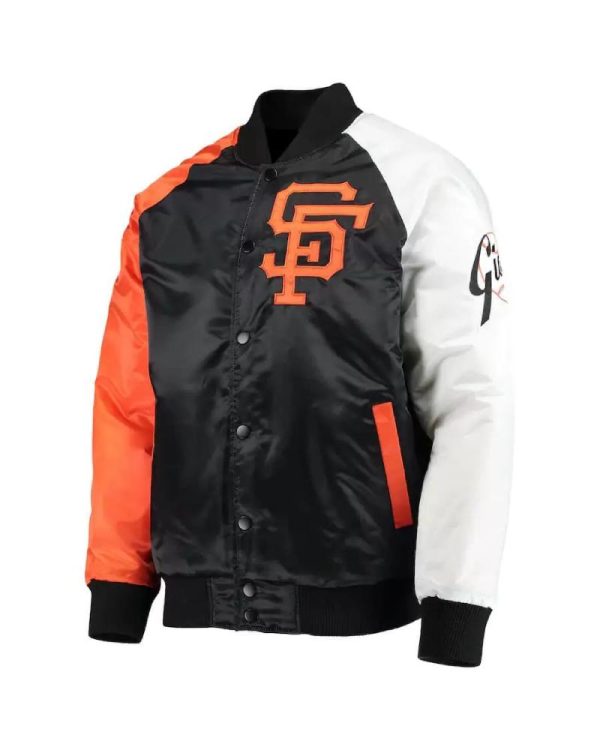 MLB Team San Francisco Giants Tricolor Satin Jacket