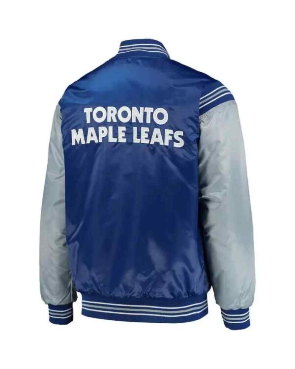 Navy and Gray Toronto Maple Leafs Satin Jacket