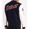 Navy Blue MLB Detroit Tigers Varsity Jacket