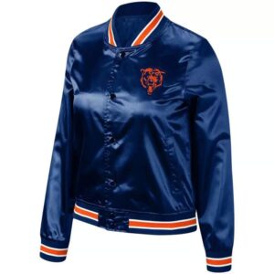 Navy Chicago Bears Lightweight Full Snap Jacket