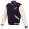 Navy White Houston Texans NFL Varsity Jacket