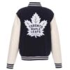 Navy White Toronto Maple Leafs Varsity Jacket
