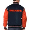 Navy&Orange Chicago Bears Varsity Satin Jacket
