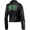 NBA Boston Celtics Biker Black Leather Jacket