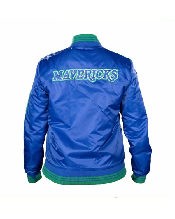 NBA Dallas Mavericks Blue Satin Jacket
