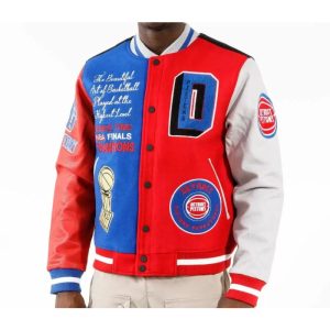 NBA Detroit Pistons Multicolor Varsity Jacket