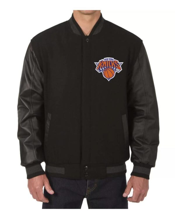 NBA Jeff Hamilton New York Knicks Black Varsity Jacket