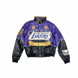 NBA LA Lakers Jeff Hamilton Leather Jacket