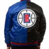 NBA Los Angeles Clippers Black Blue Satin Jacket