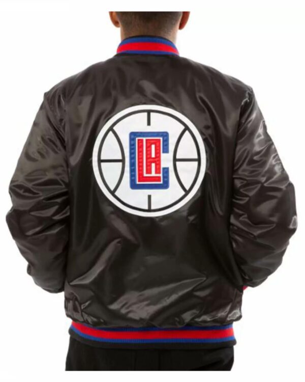 NBA Los Angeles Clippers Black Satin Jacket