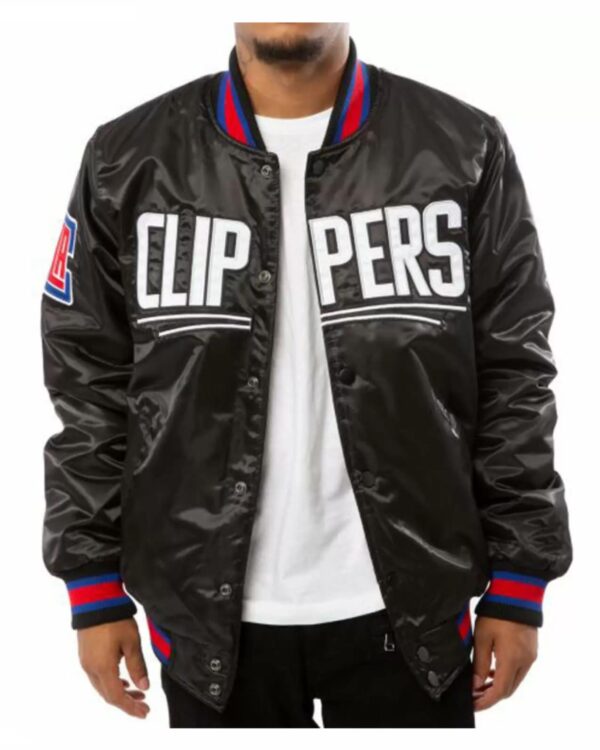 NBA Los Angeles Clippers Black Satin Jacket