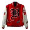 NBA Red White Chicago Bulls Varsity Jacket