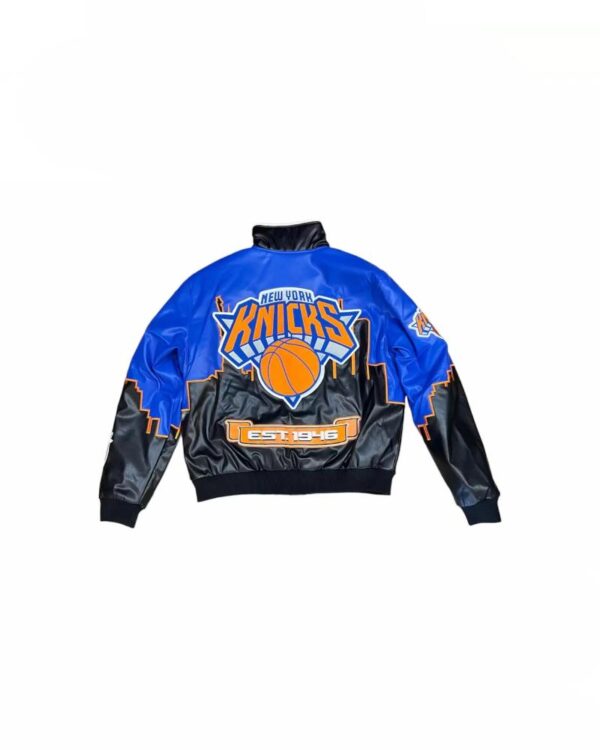 NBA Team NY Knicks Jeff Hamilton Leather Jacket