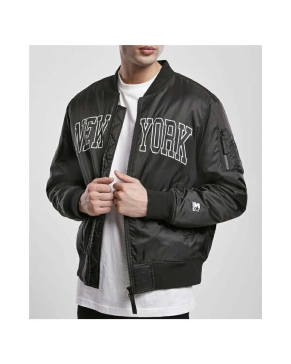 Starter New York Black Bomber Satin Jacket