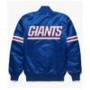 Starter NFL New York Giants Satin Royal Blue Jacket