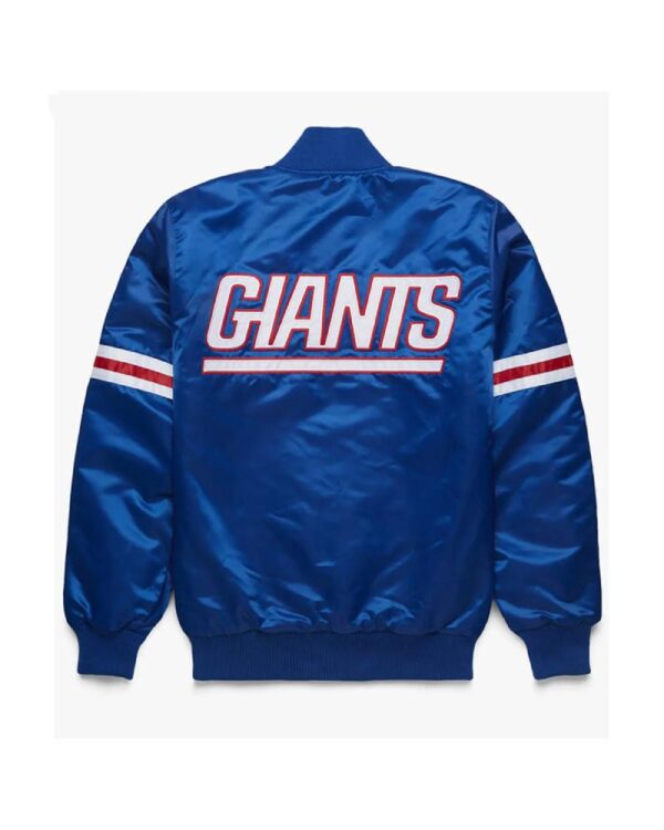 Starter NFL New York Giants Satin Royal Blue Jacket