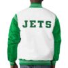 New York Jets Historic Logo Renegade Satin Varsity Jacket