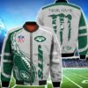 New York Jets Jackets Mens Monter Energy Custom Name