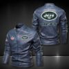 New York Jets Leather Jacket Winter Coat