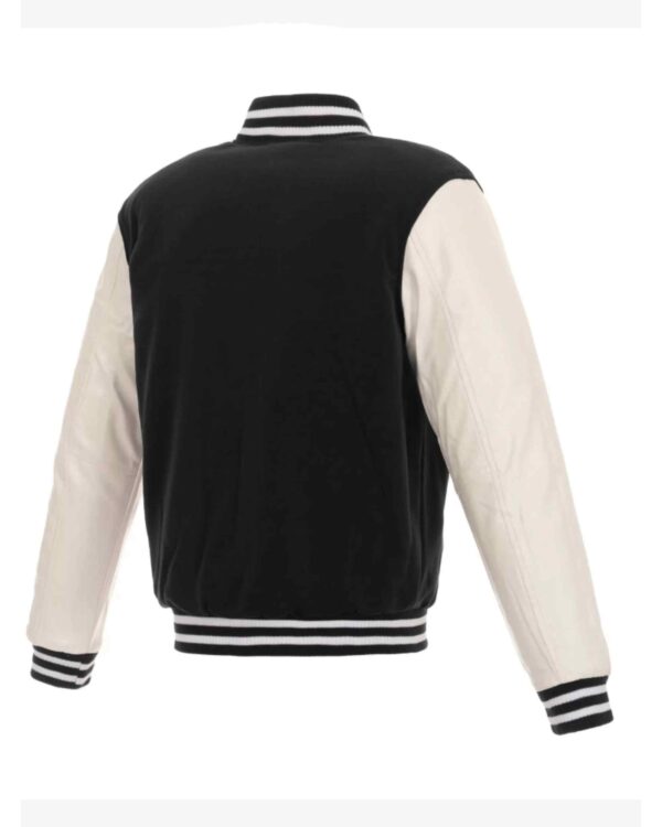 New York Jets NFL Black And White Varsity Jacket
