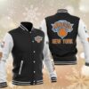 New York Knicks Black Varsity Baseball Jacket