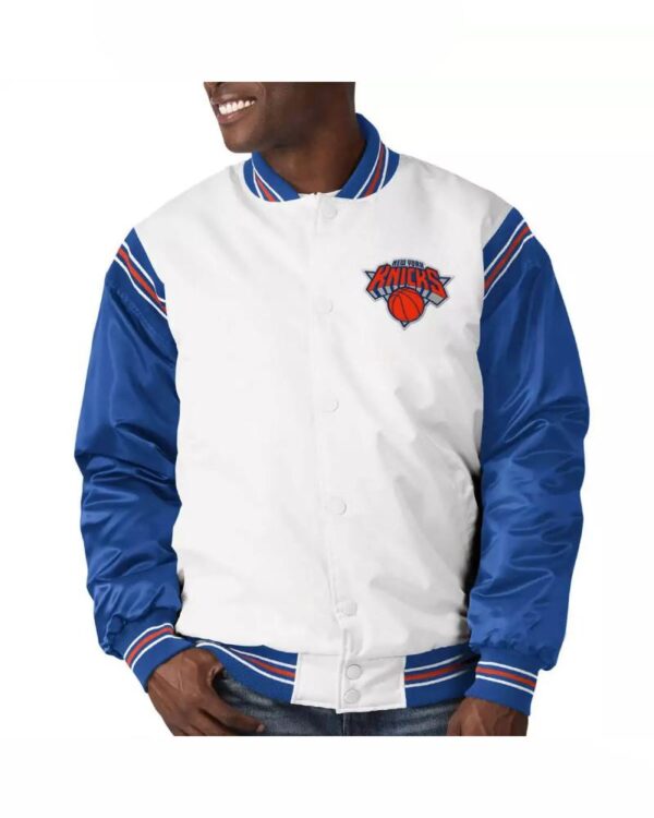 New York Knicks Renegade Varsity Satin Jacket