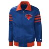 Starter New York Knicks The Captain II Varsity Satin Blue Full-Zip Jacket