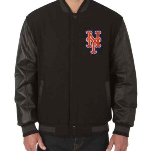 New York Mets Black Varsity JH Design Jacket