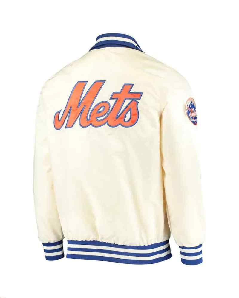 Men's New York Yankees Starter Cream The Captain II Full-Zip Jacket