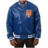 New York Mets Jeff Hamilton Royal Leather Jacket
