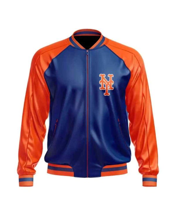 New York Mets MLB Leather Bomber Jacket
