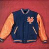 New York Mets Navy Orange Varsity Jacket