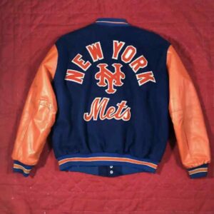 New York Mets Navy Orange Varsity Jacket