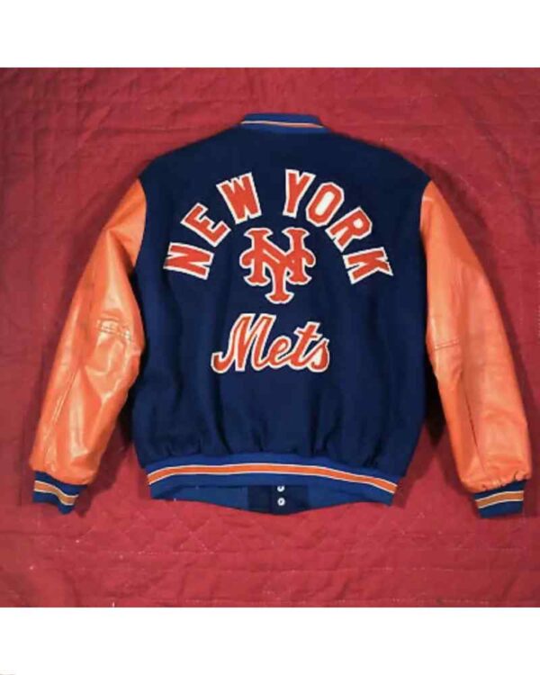 New York Mets Navy Orange Varsity Jacket