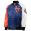 Royal/Orange NY Mets Raglan Full-Snap Satin Jacket