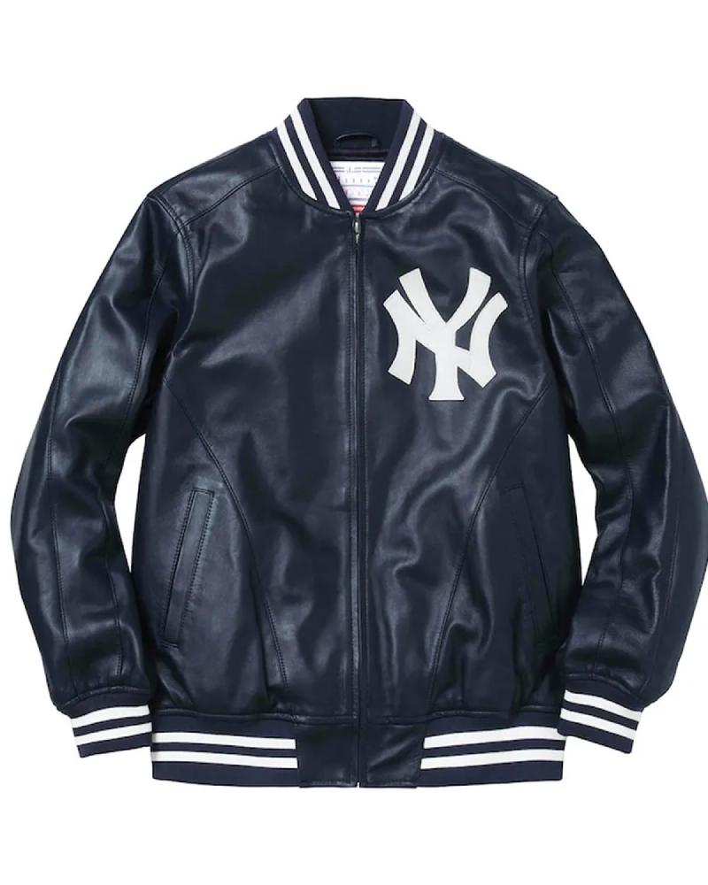 Supreme NY Yankees Varsity Leather Jacket | LA Jackets
