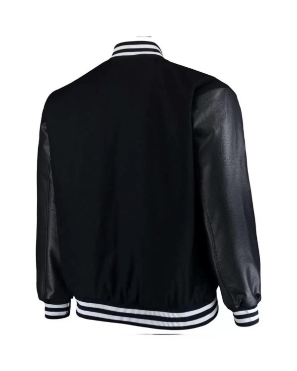 New York Yankees Black Full Snap Varsity Jacket