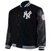 New York Yankees Black Full Snap Varsity Jacket