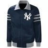 New York Yankees Captain II Full Zip Navy Satin Jacket