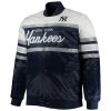 New York Yankees Coaches Full Snap Satin Jacket