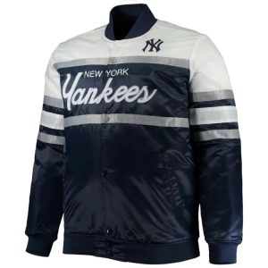New York Yankees Coaches Full Snap Satin Jacket