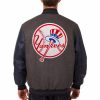New York Yankees JH Charcoal Navy Varsity Jacket