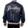 New York Yankees Team Navy Color Leather Jacket